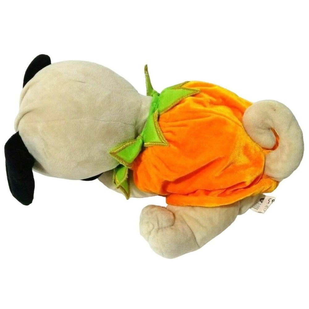 Pug Plush 12" Halloween Pumpkin Costume Stuffed Animal Tan Dog Fall Color Soft - Picture 4 of 5